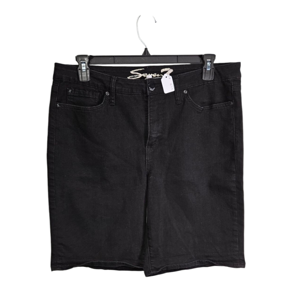 Seven7 Black Jean Shorts for Women